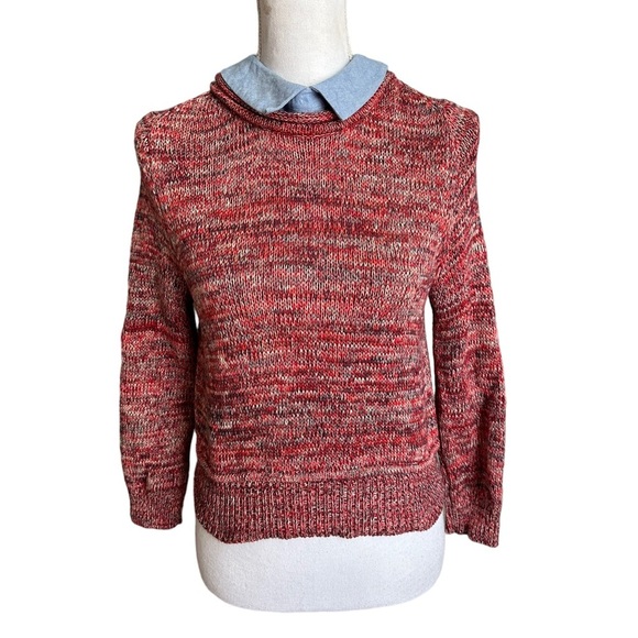 Carven Collared Multicolored Sweater Size Large,All Products : American Fashion Style Bags On Sale